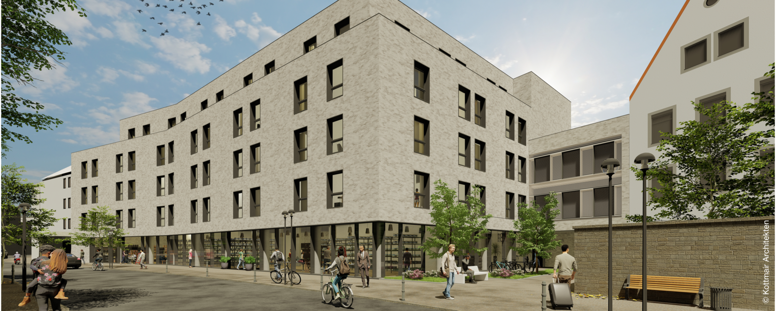 Preview, rendered exterior view of the Stayery Osnabrück
